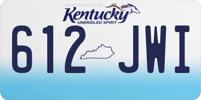 KY license plate 612JWI