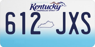 KY license plate 612JXS