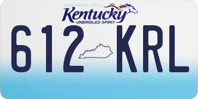 KY license plate 612KRL