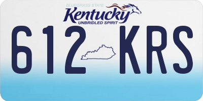 KY license plate 612KRS