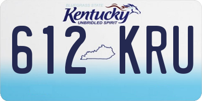 KY license plate 612KRU