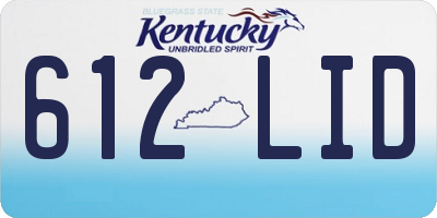 KY license plate 612LID