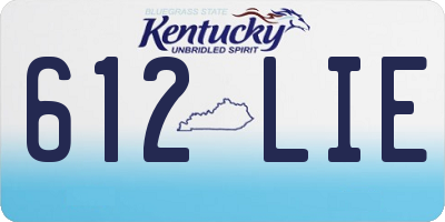 KY license plate 612LIE