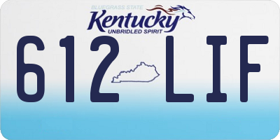 KY license plate 612LIF