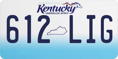 KY license plate 612LIG