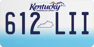 KY license plate 612LII