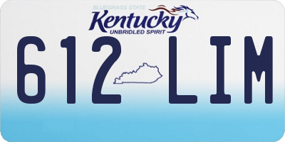 KY license plate 612LIM