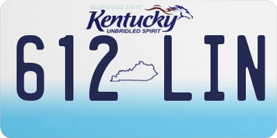 KY license plate 612LIN