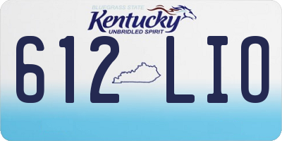 KY license plate 612LIO