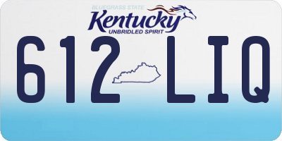KY license plate 612LIQ