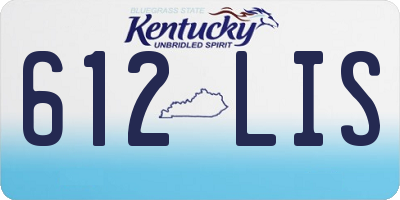 KY license plate 612LIS