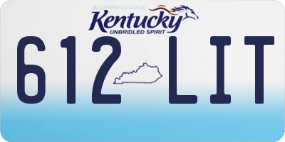 KY license plate 612LIT