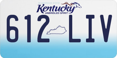 KY license plate 612LIV