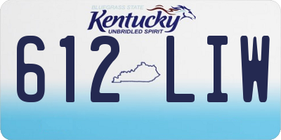 KY license plate 612LIW