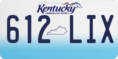 KY license plate 612LIX