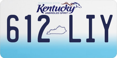 KY license plate 612LIY