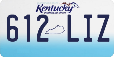KY license plate 612LIZ
