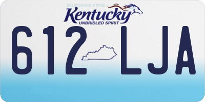 KY license plate 612LJA