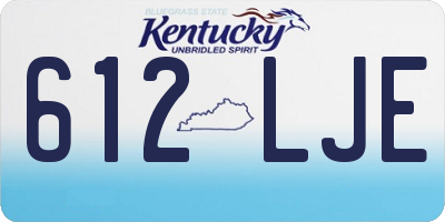KY license plate 612LJE