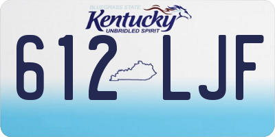 KY license plate 612LJF