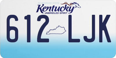 KY license plate 612LJK