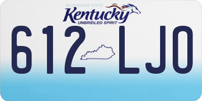 KY license plate 612LJO