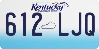 KY license plate 612LJQ