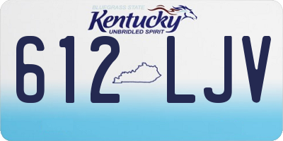 KY license plate 612LJV