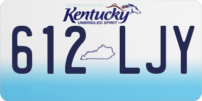 KY license plate 612LJY