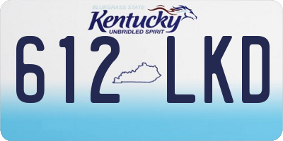 KY license plate 612LKD