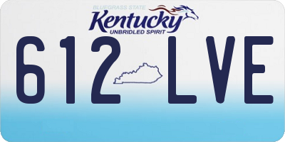 KY license plate 612LVE