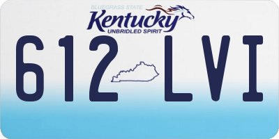 KY license plate 612LVI