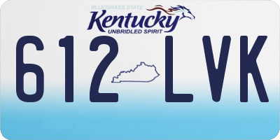 KY license plate 612LVK