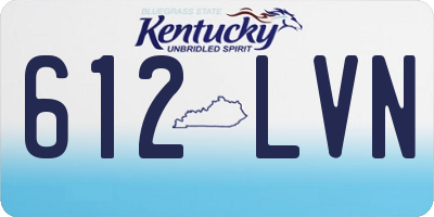 KY license plate 612LVN