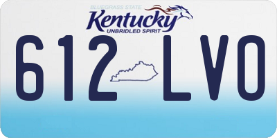 KY license plate 612LVO