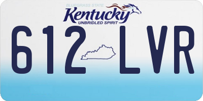 KY license plate 612LVR