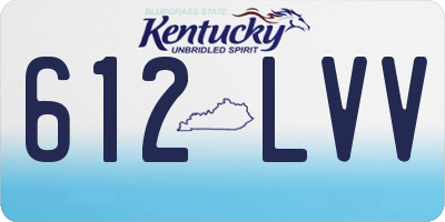 KY license plate 612LVV