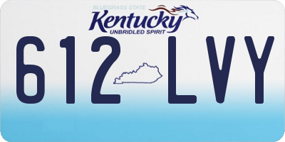 KY license plate 612LVY