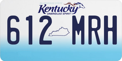 KY license plate 612MRH