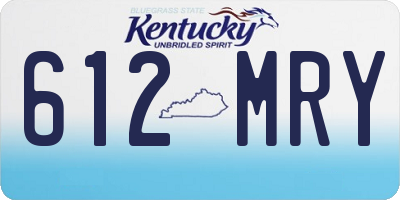 KY license plate 612MRY