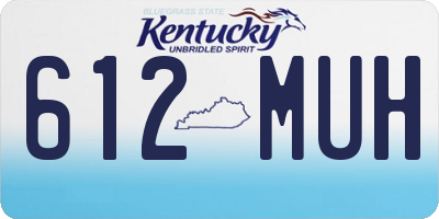 KY license plate 612MUH