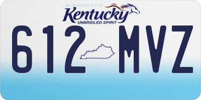 KY license plate 612MVZ