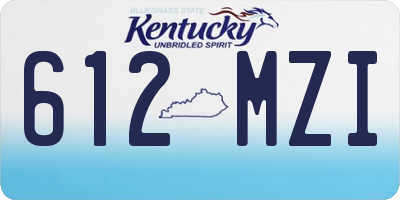 KY license plate 612MZI