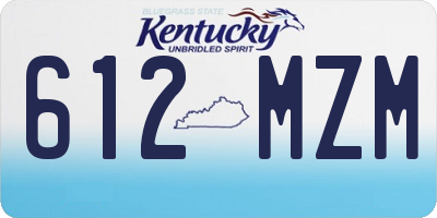 KY license plate 612MZM