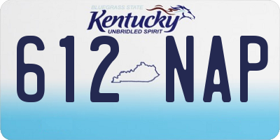 KY license plate 612NAP