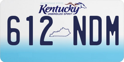 KY license plate 612NDM