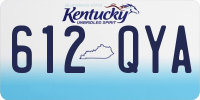 KY license plate 612QYA