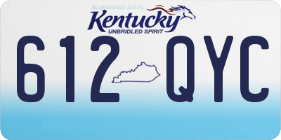 KY license plate 612QYC