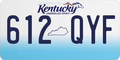 KY license plate 612QYF