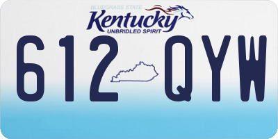 KY license plate 612QYW